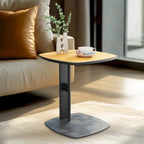 Tavolino da caffè quadrato moderno con 2 cassetti, tavolino laterale bianco Mecha Styling da 80 cm (tavoli grandi/piccoli venduti separatamente)