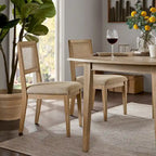 Sedia da pranzo in stile rustico, sedia laterale, sedie da cucina, set da 2