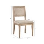 Sedia da pranzo in stile rustico, sedia laterale, sedie da cucina, set da 2