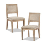 Sedia da pranzo in stile rustico, sedia laterale, sedie da cucina, set da 2