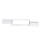 Mobile TV sospeso moderno con 3 ripiani e 20 LED colorati per home theater e ufficio a parete