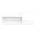 Mobile TV sospeso moderno con 3 ripiani e 20 LED colorati per home theater e ufficio a parete