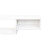 Mobile TV sospeso moderno con 3 ripiani e 20 LED colorati per home theater e ufficio a parete