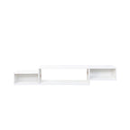 Mobile TV sospeso moderno con 3 ripiani e 20 LED colorati per home theater e ufficio a parete