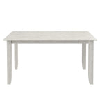Tavolo da pranzo moderno in legno da 150 cm, tavolo da pranzo rettangolare in legno massello per cucina