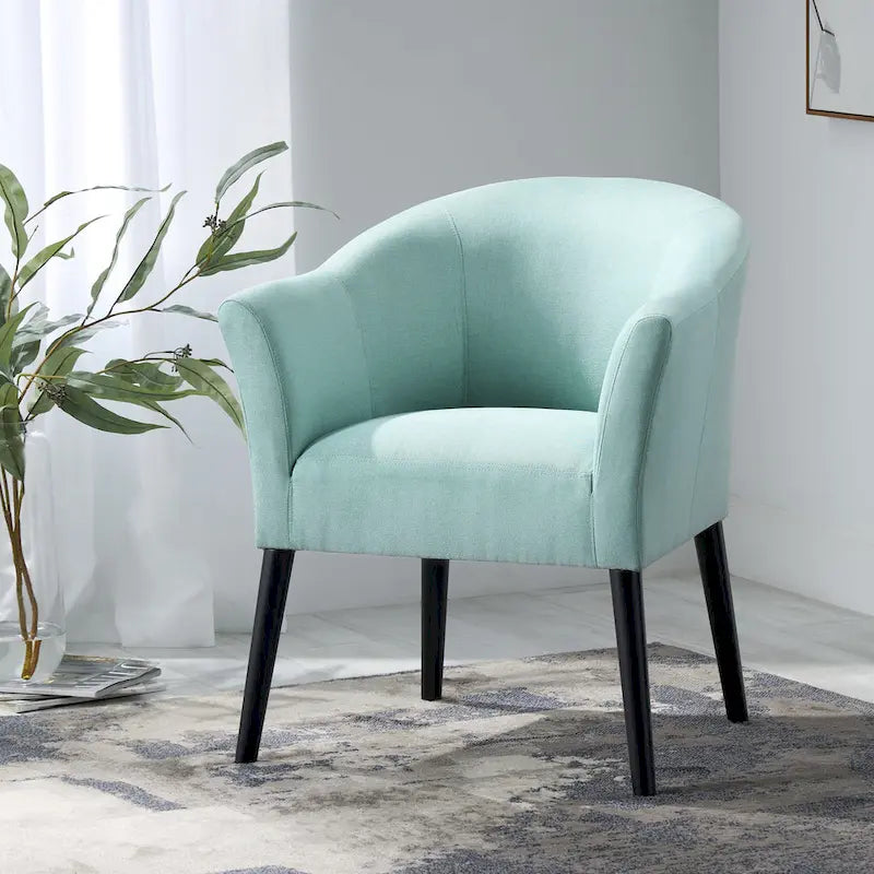 Poltrona d'accento imbottita in tessuto stile Mid-Century Modern | Seduta da soggiorno