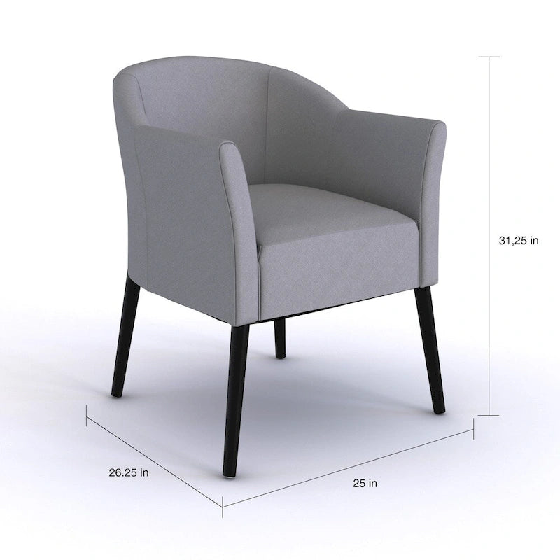 Poltrona d'accento imbottita in tessuto stile Mid-Century Modern | Seduta da soggiorno