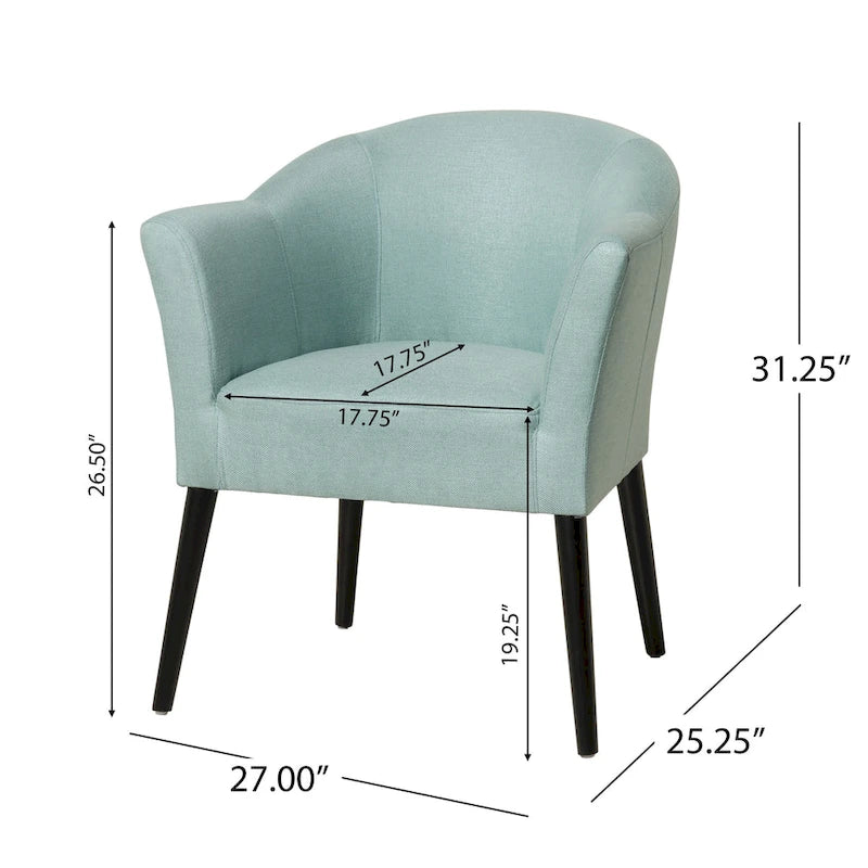 Poltrona d'accento imbottita in tessuto stile Mid-Century Modern | Seduta da soggiorno