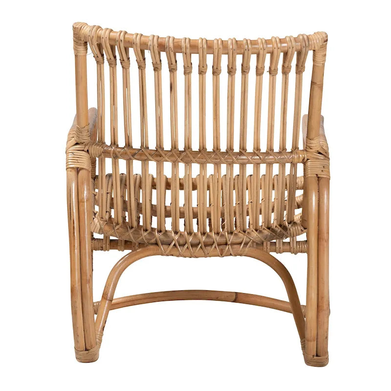 Poltrona accent in rattan naturale bohémien moderno | Poltrona da soggiorno Boho