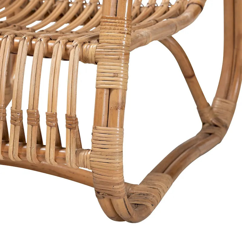Poltrona accent in rattan naturale bohémien moderno | Poltrona da soggiorno Boho