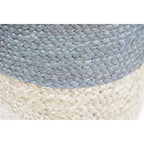 Pouf in iuta artigianale | Ottomana rotonda in fibra naturale | Poggiapiedi Boho per soggiorno