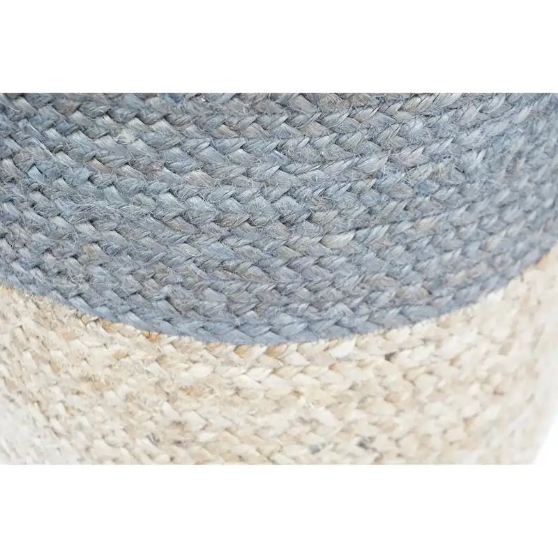 Pouf in iuta artigianale | Ottomana rotonda in fibra naturale | Poggiapiedi Boho per soggiorno