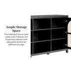 Credenza a buffet in legno a 2 ante da 58 pollici | Mobile contenitore per sala da pranzo | Moderno