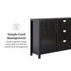 Credenza a buffet in legno a 2 ante da 58 pollici | Mobile contenitore per sala da pranzo | Moderno