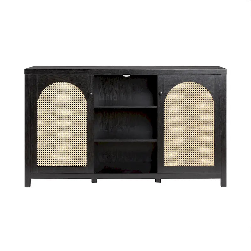 Credenza a buffet in legno a 2 ante da 58 pollici | Mobile contenitore per sala da pranzo | Moderno