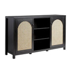Credenza a buffet in legno a 2 ante da 58 pollici | Mobile contenitore per sala da pranzo | Moderno
