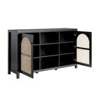 Credenza a buffet in legno a 2 ante da 58 pollici | Mobile contenitore per sala da pranzo | Moderno