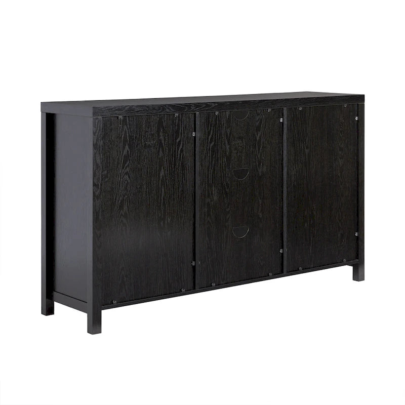 Credenza a buffet in legno a 2 ante da 58 pollici | Mobile contenitore per sala da pranzo | Moderno