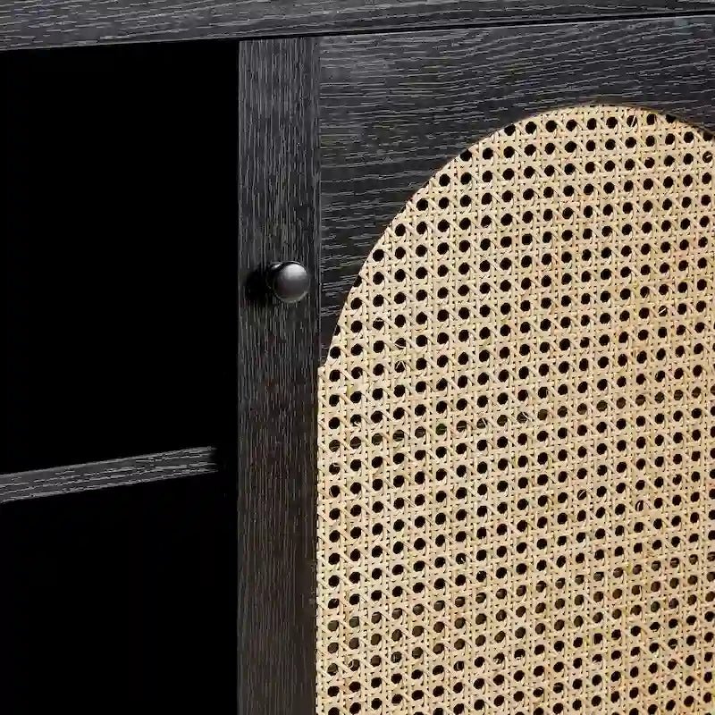 Credenza a buffet in legno a 2 ante da 58 pollici | Mobile contenitore per sala da pranzo | Moderno