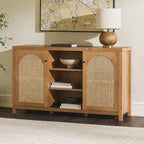 Credenza a buffet in legno a 2 ante da 58 pollici | Mobile contenitore per sala da pranzo | Moderno