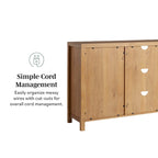 Credenza a buffet in legno a 2 ante da 58 pollici | Mobile contenitore per sala da pranzo | Moderno