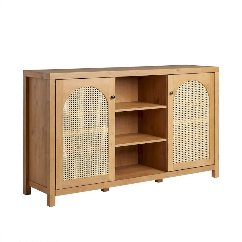 Credenza a buffet in legno a 2 ante da 58 pollici | Mobile contenitore per sala da pranzo | Moderno