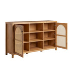 Credenza a buffet in legno a 2 ante da 58 pollici | Mobile contenitore per sala da pranzo | Moderno