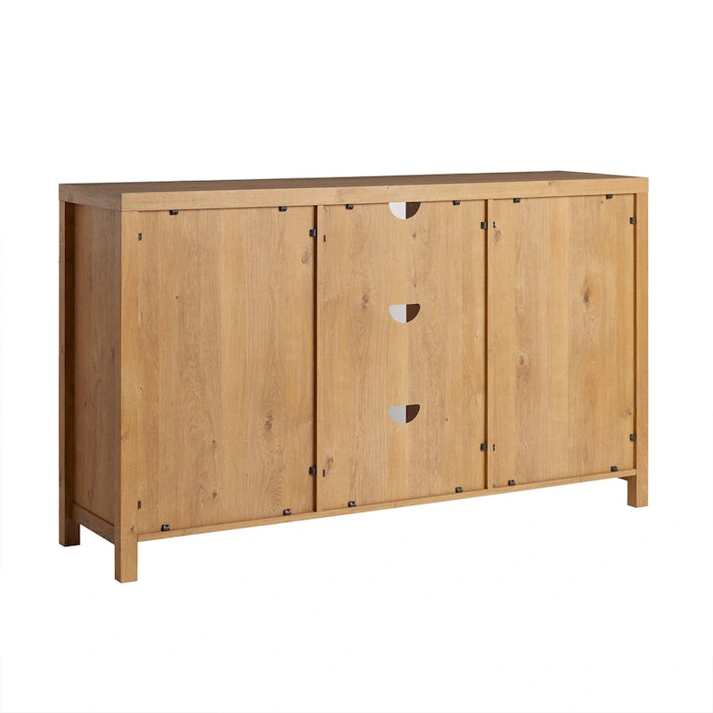 Credenza a buffet in legno a 2 ante da 58 pollici | Mobile contenitore per sala da pranzo | Moderno