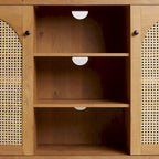 Credenza a buffet in legno a 2 ante da 58 pollici | Mobile contenitore per sala da pranzo | Moderno