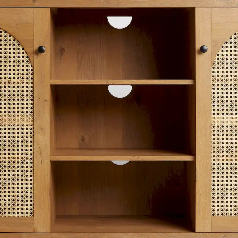 Credenza a buffet in legno a 2 ante da 58 pollici | Mobile contenitore per sala da pranzo | Moderno