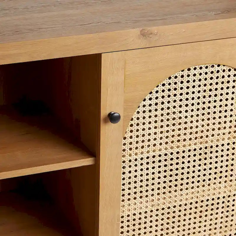 Credenza a buffet in legno a 2 ante da 58 pollici | Mobile contenitore per sala da pranzo | Moderno