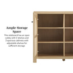 Credenza a buffet in legno a 2 ante da 58 pollici | Mobile contenitore per sala da pranzo | Moderno