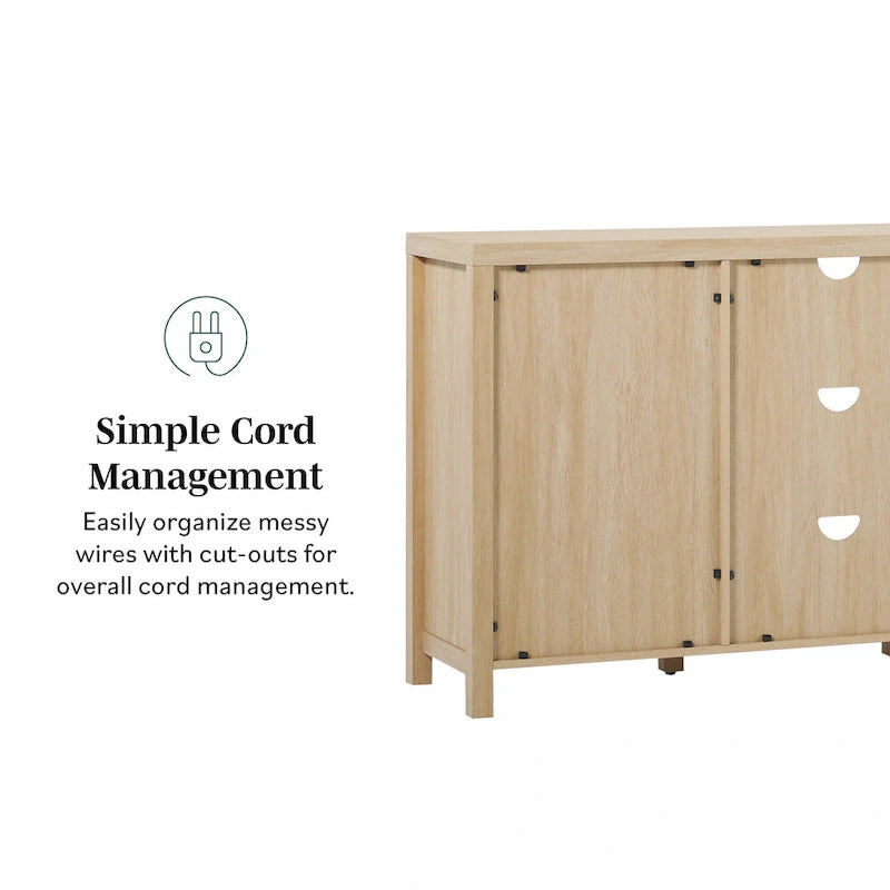 Credenza a buffet in legno a 2 ante da 58 pollici | Mobile contenitore per sala da pranzo | Moderno