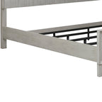 Letto a baldacchino King in bianco antico e castagno "Farmhouse Reimagined"