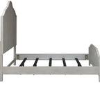 Letto a baldacchino King in bianco antico e castagno "Farmhouse Reimagined"