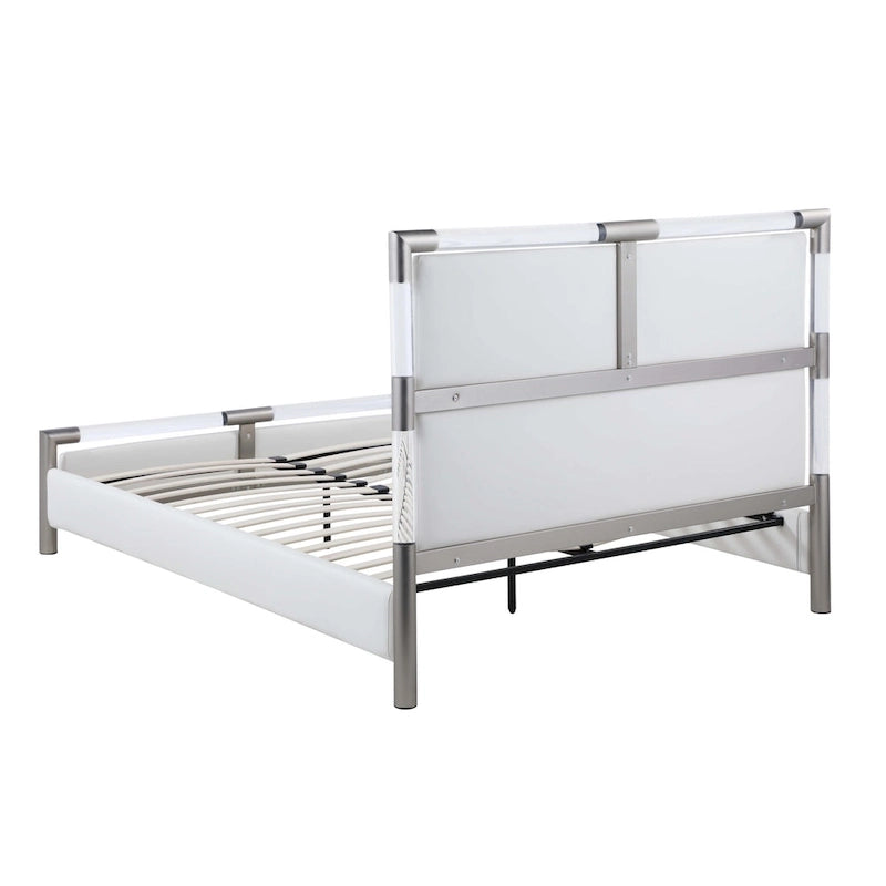 Set camera da letto imbottito | Struttura letto, cassettiera e comodino | Mobili completi per camera da letto