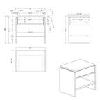 Set camera da letto imbottito | Struttura letto, cassettiera e comodino | Mobili completi per camera da letto
