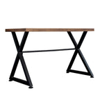 Scrivania per computer Fowler Industrial | Telaio in metallo, piano in legno | Postazione di lavoro per ufficio domestico