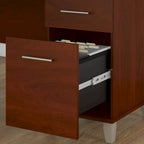 Scrivania da Ufficio da 183 cm con Cassetti Portaoggetti, Postazione di Lavoro per Computer in Legno, Mobili per Home Office