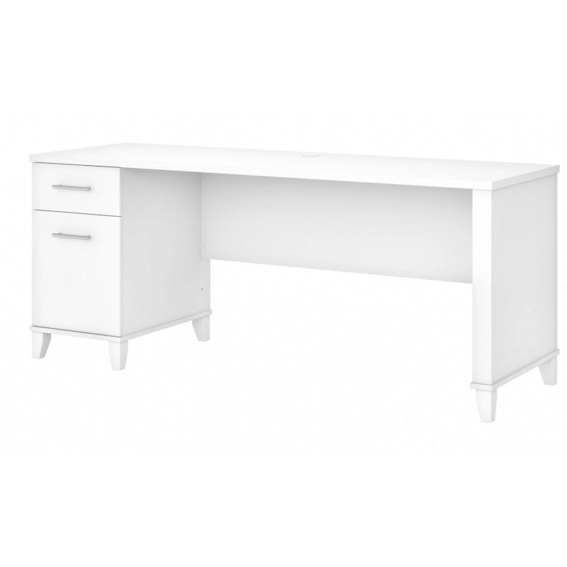 Scrivania da Ufficio da 183 cm con Cassetti Portaoggetti, Postazione di Lavoro per Computer in Legno, Mobili per Home Office