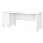 Scrivania da Ufficio da 183 cm con Cassetti Portaoggetti, Postazione di Lavoro per Computer in Legno, Mobili per Home Office