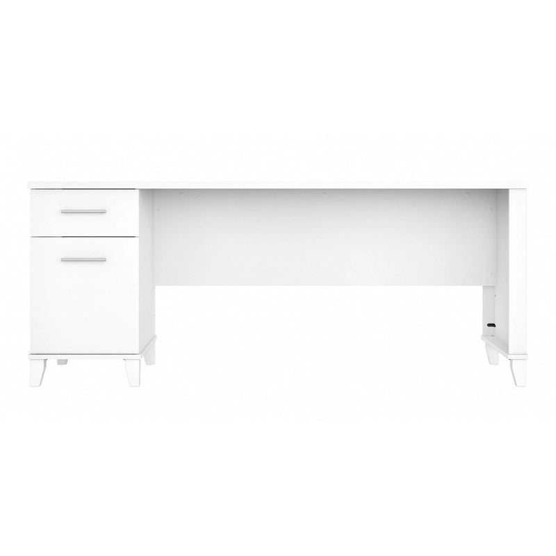 Scrivania da Ufficio da 183 cm con Cassetti Portaoggetti, Postazione di Lavoro per Computer in Legno, Mobili per Home Office