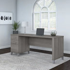 Scrivania da Ufficio da 183 cm con Cassetti Portaoggetti, Postazione di Lavoro per Computer in Legno, Mobili per Home Office