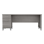 Scrivania da Ufficio da 183 cm con Cassetti Portaoggetti, Postazione di Lavoro per Computer in Legno, Mobili per Home Office