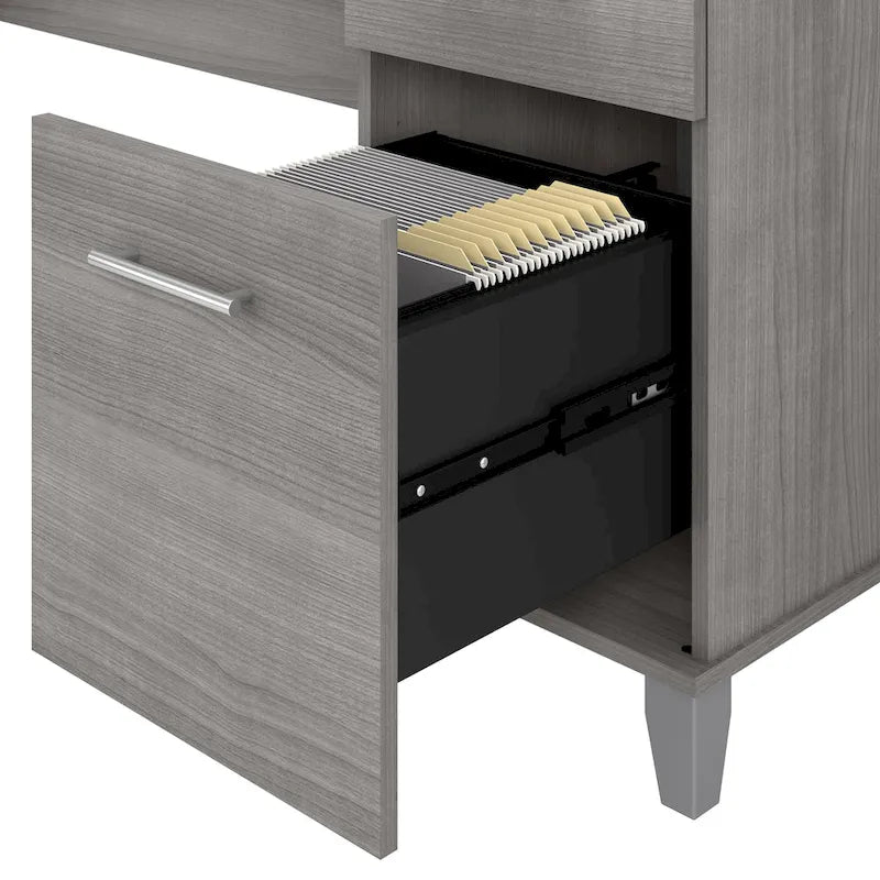 Scrivania da Ufficio da 183 cm con Cassetti Portaoggetti, Postazione di Lavoro per Computer in Legno, Mobili per Home Office