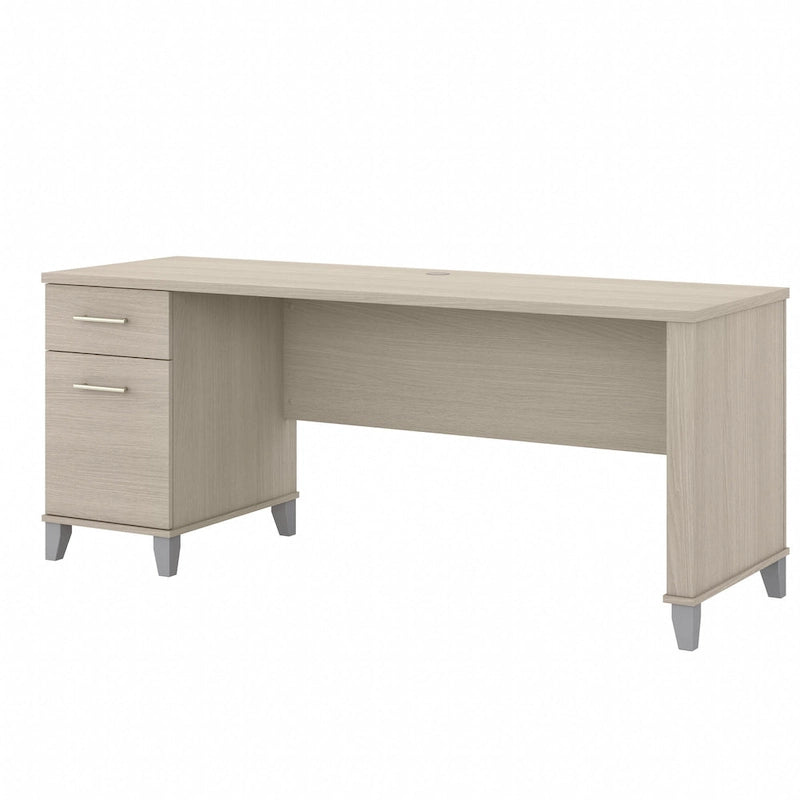 Scrivania da Ufficio da 183 cm con Cassetti Portaoggetti, Postazione di Lavoro per Computer in Legno, Mobili per Home Office