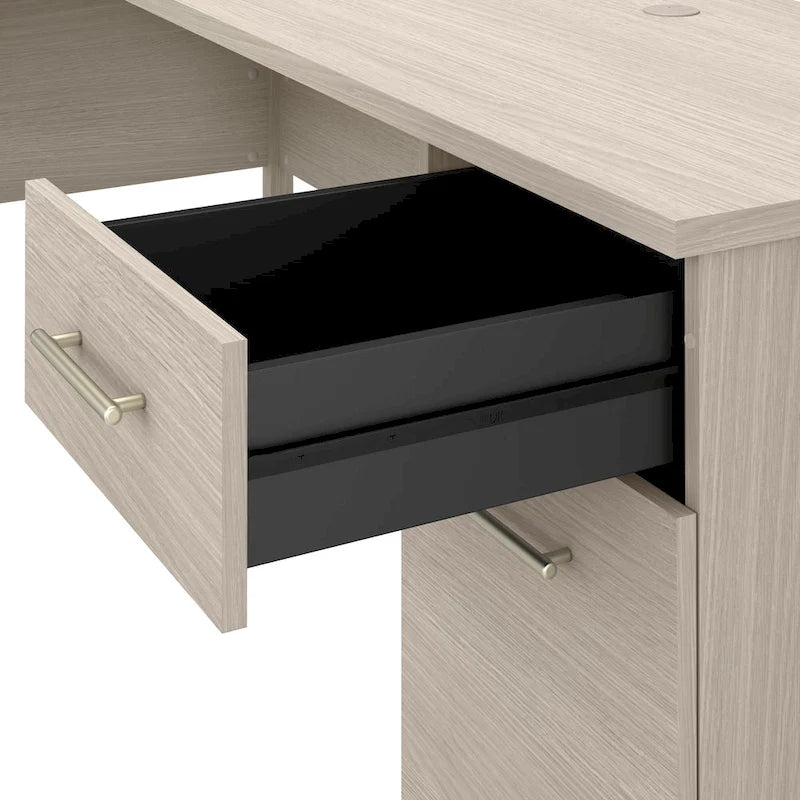 Scrivania da Ufficio da 183 cm con Cassetti Portaoggetti, Postazione di Lavoro per Computer in Legno, Mobili per Home Office