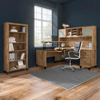 Scrivania da Ufficio da 183 cm con Cassetti Portaoggetti, Postazione di Lavoro per Computer in Legno, Mobili per Home Office