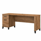 Scrivania da Ufficio da 183 cm con Cassetti Portaoggetti, Postazione di Lavoro per Computer in Legno, Mobili per Home Office