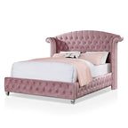 Letto imbottito con pannello a testiera ad ali capitonné Glam Rosa | Camera da letto Queen/King